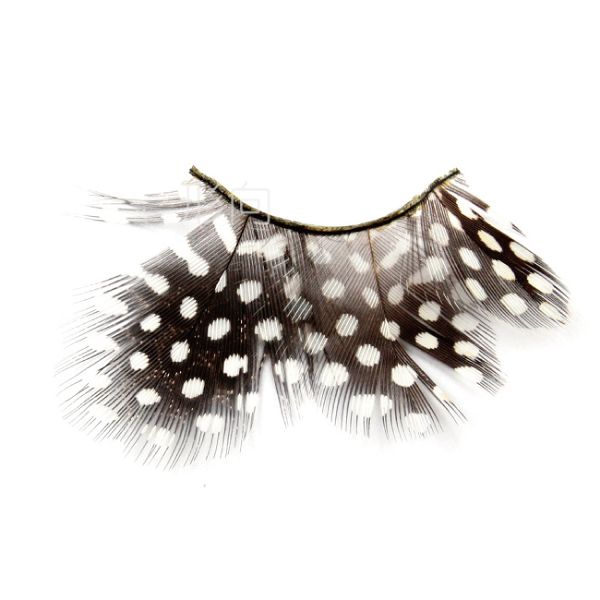 【Xingxiang 形向】羽毛 假睫毛 (白點黑)(1對入) EA-11