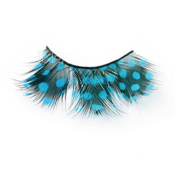 【Xingxiang 形向】羽毛 假睫毛 (藍點黑)(1對入) EA-4