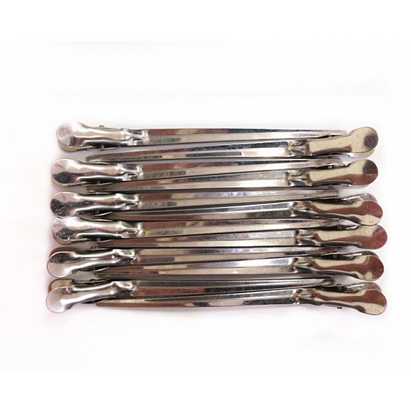 【美髮】不銹鋼鴨嘴夾-1打 FFD-003