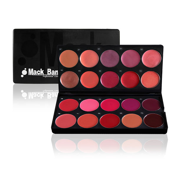 【MackBank】時尚唇彩+亮彩唇彩 20色 -唇彩盤 M05-10