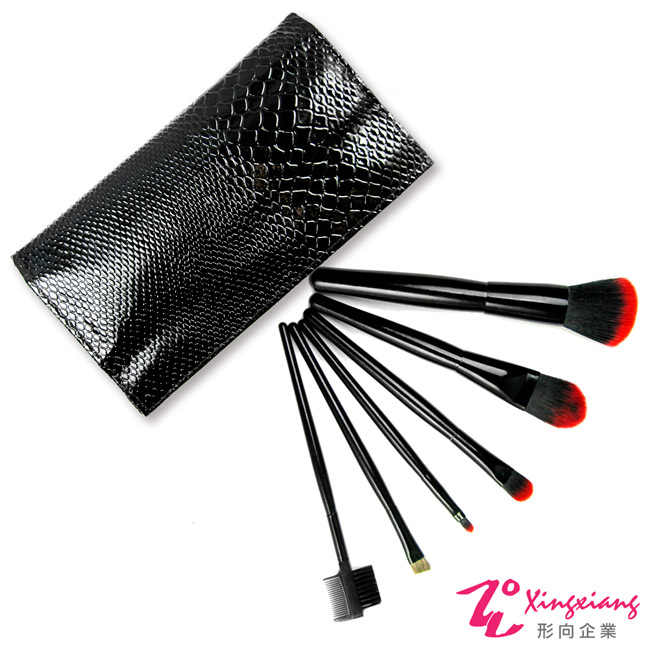 Xingxiang 形向  漆皮亮黑蛇紋 6支 刷具 組 6-1